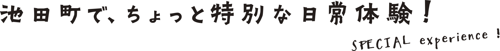 池田町で、ちょっと特別な日常体験!
